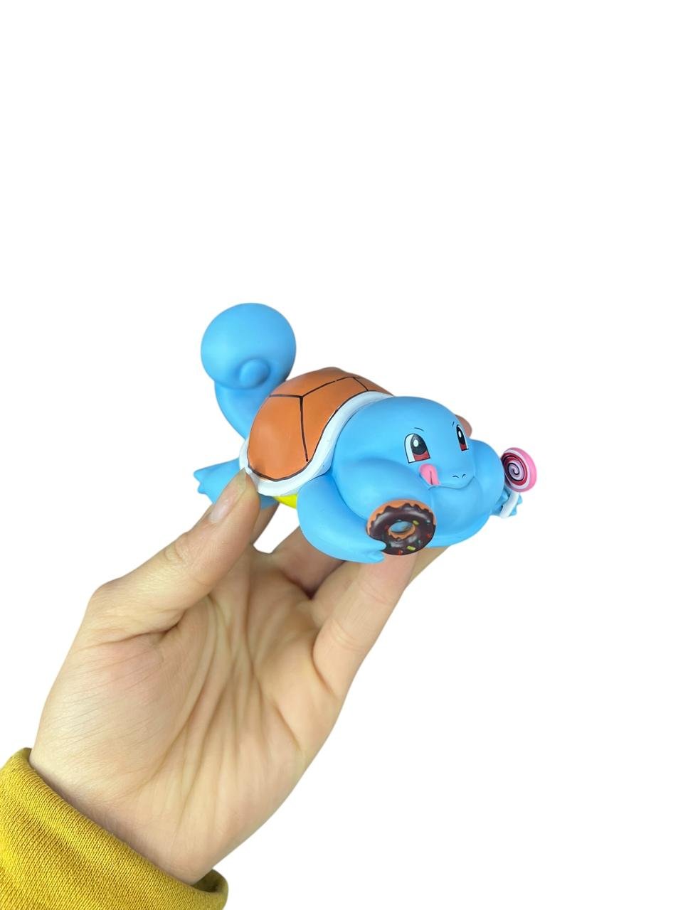 Mini Figura Squirtle Comiendo 6 Cm Pokémon - Imagen 2