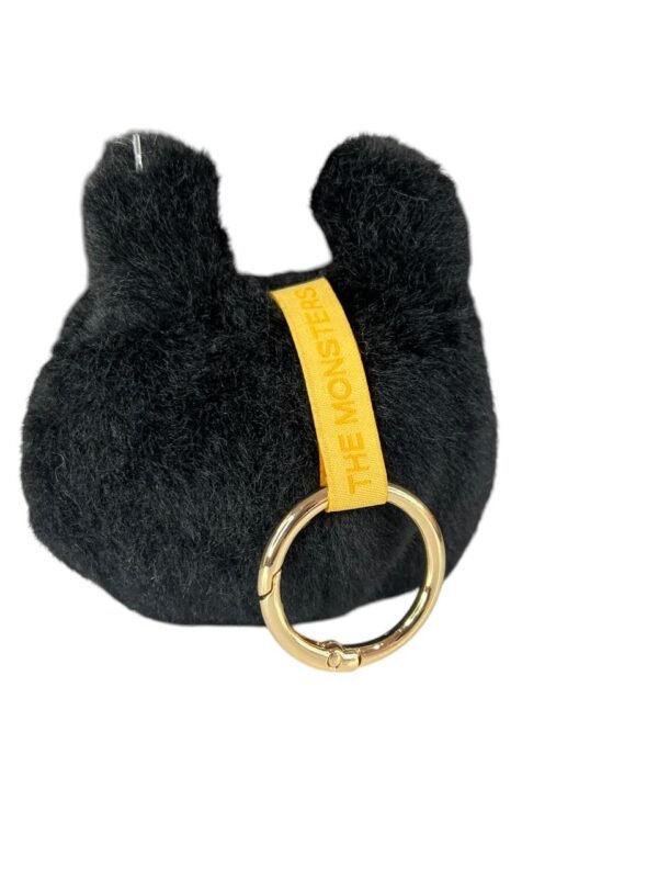Mini  Llavero Peluche Labubu Sonriendo Negro 4cm - Imagen 3