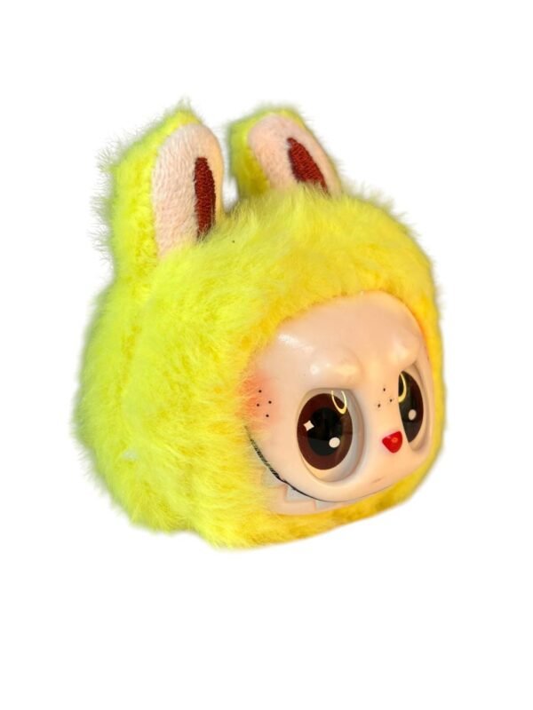 Mini Llavero Peluche Labubu Amarillo 4cm - Imagen 3
