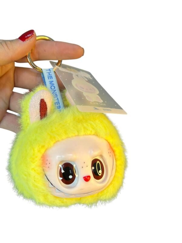 Mini Llavero Peluche Labubu Amarillo 4cm - Imagen 4