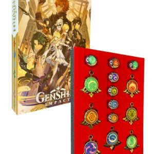 Set Metálico X14 Accesorios-dijes Y Anillos Genshin Impact