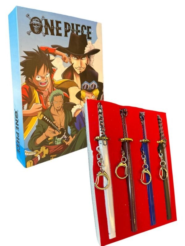 Set Metálico X4 Accesorios Katanas One Piece