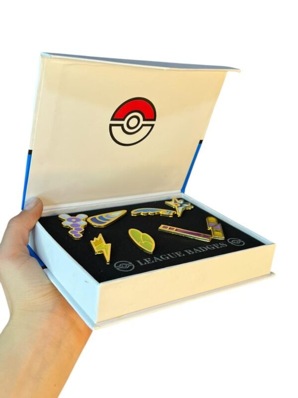 Set Metálico X8 Insignias De Gimnasio Teselia Pokemon - Imagen 7