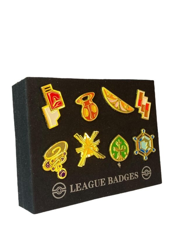 Set Metálico X8 Insignias De Gimnasio Kalos Pokemon - Imagen 3