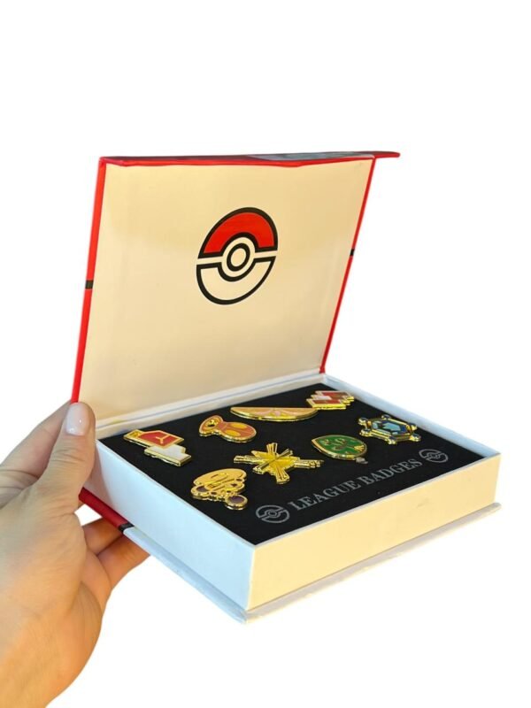 Set Metálico X8 Insignias De Gimnasio Kalos Pokemon - Imagen 4