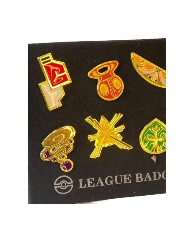 Set Metálico X8 Insignias De Gimnasio Kalos Pokemon - Imagen 5