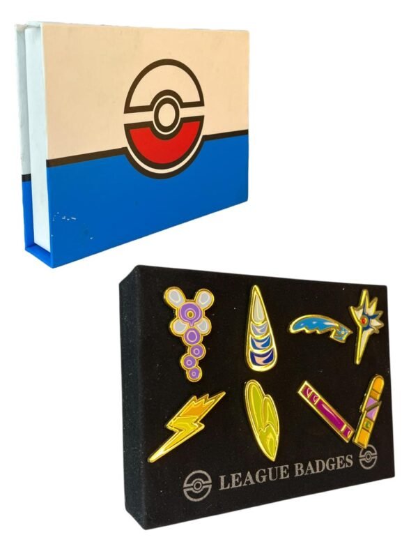 Set Metálico X8 Insignias De Gimnasio Teselia Pokemon