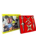 Set Metálico X5 Accesorios Naruto Kunais Giratorios