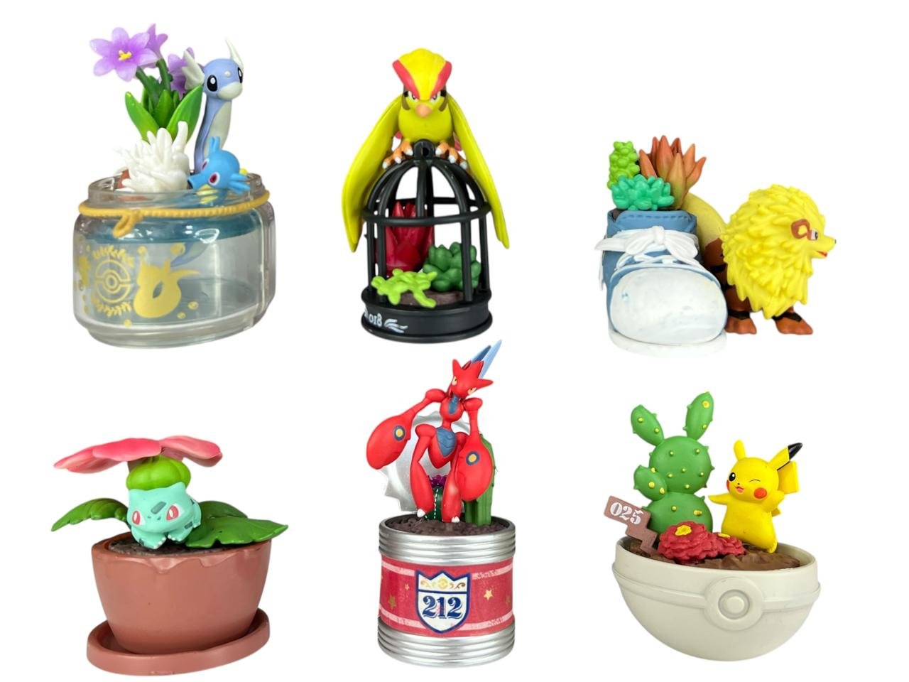 Figuras X6 Re-ment Botánico De Bolsillo Pokémon 6cm