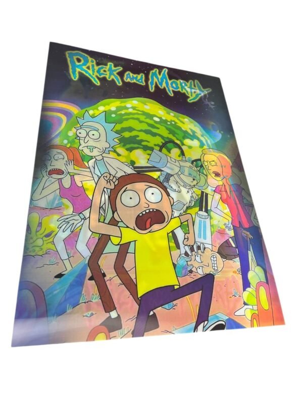 Afiche de rick y morty 3d