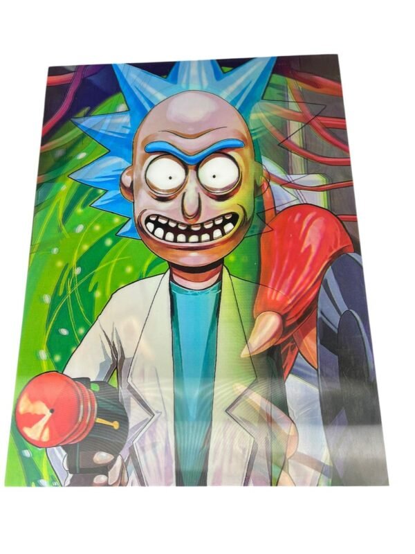 Afiche de rick y morty 3d