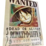 Afiche 3d de one piece dos caras