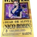 Afiche 3d de one piece tres personajes