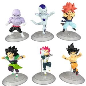 Figuras Coleccionables X6 9 Cm Tapa Transparente Dragon Ball
