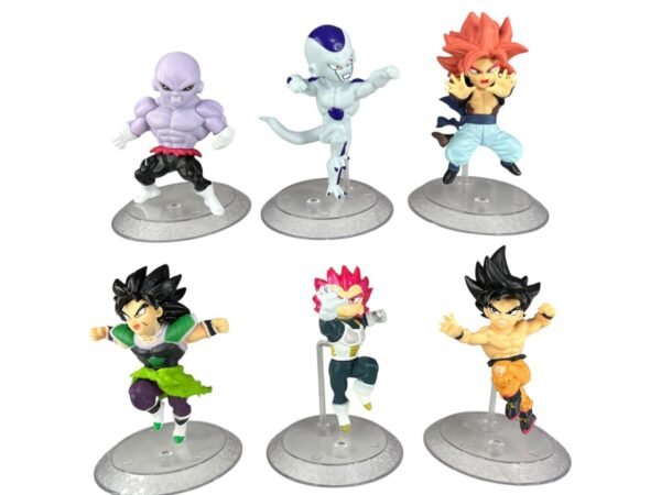 Figuras Coleccionables X6 9 Cm Tapa Transparente Dragon Ball