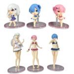 Figuras Coleccionables X6 Ram-rem-emilia Re Zero 12 y 5cm