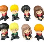 Figuras Coleccionables X8 Harry Potter Sentados 4cm