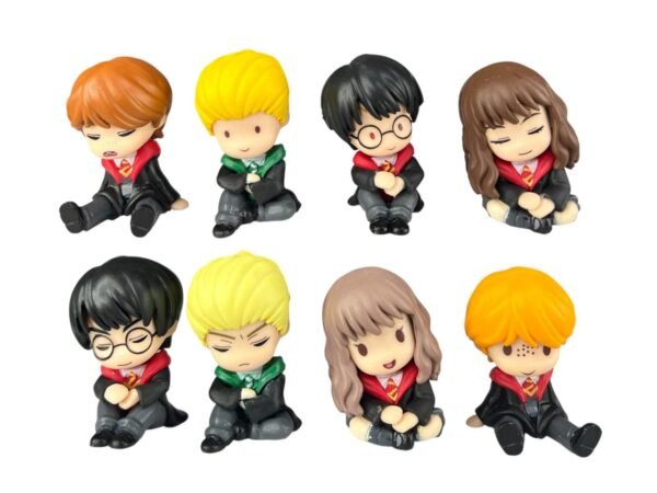 Figuras Coleccionables X8 Harry Potter Sentados 4cm