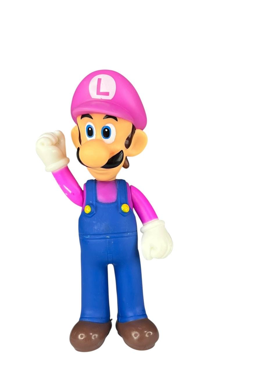 Figura Promoción Luigi Rosado 13cm Mario Broos