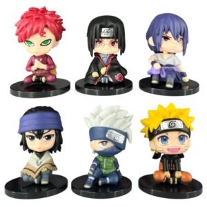 Figuras X6 Sentados 5cm Sasuke-Gaara-Itachi-Naruto Shippude
