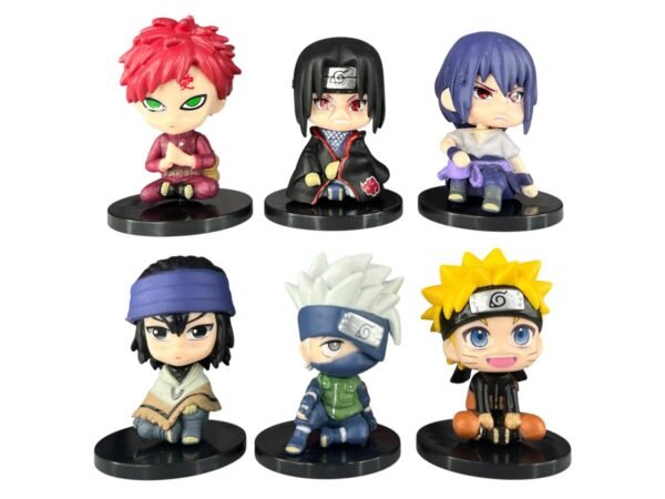Figuras X6 Sentados 5cm Sasuke-Gaara-Itachi-Naruto Shippude