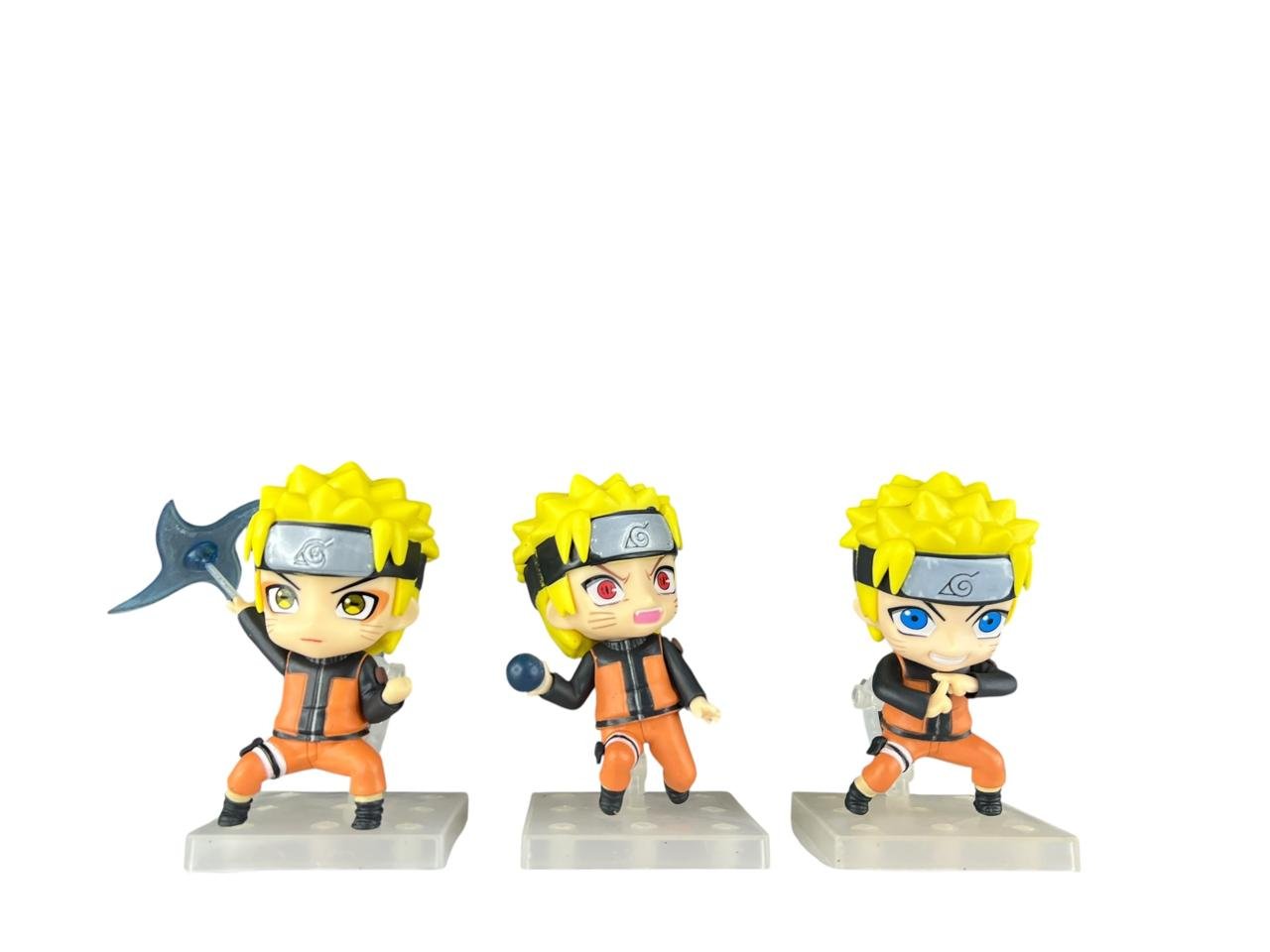 Figuras Set X3 Naruto Shippude Poderes 9cm