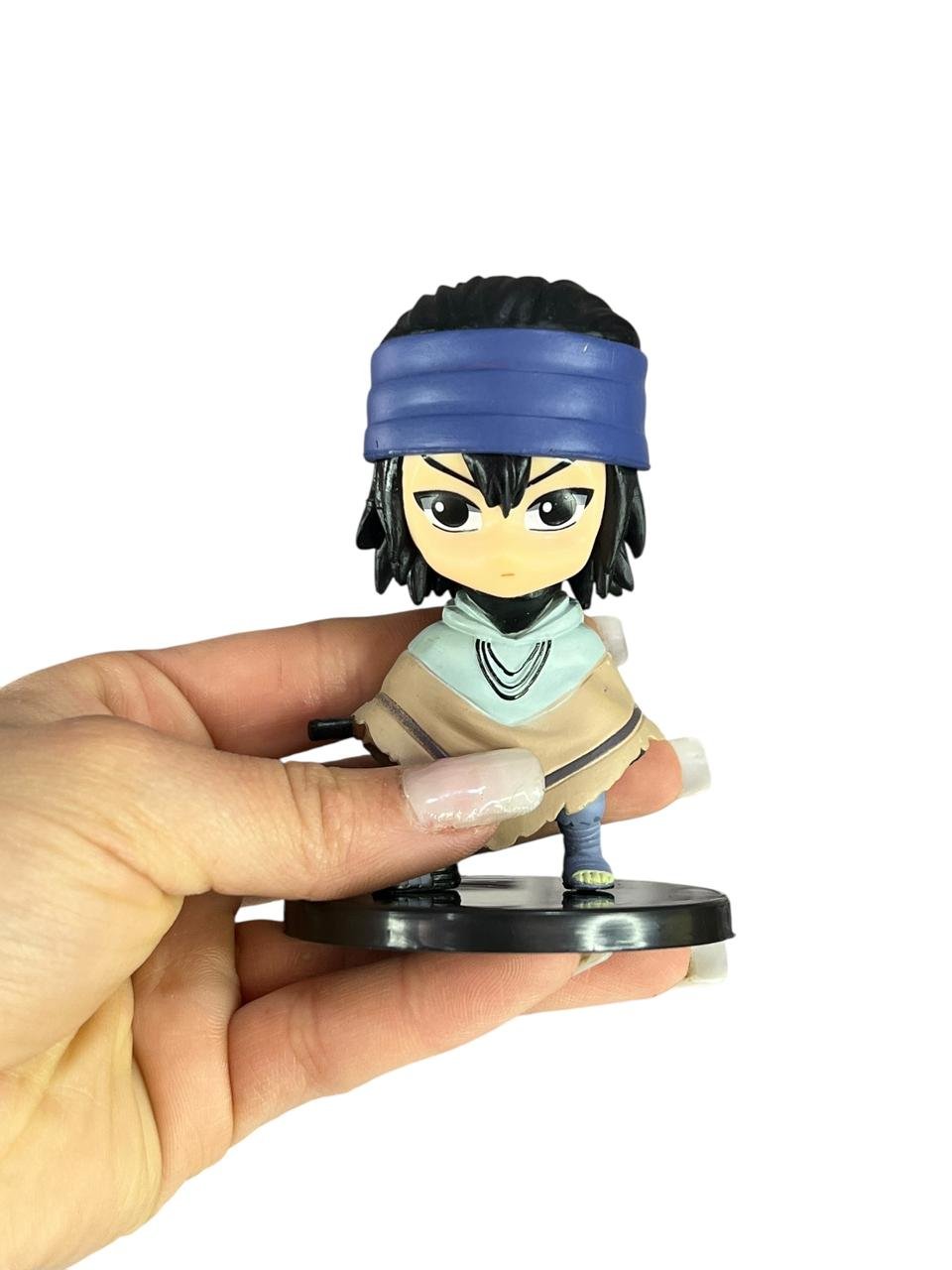Figura Mini Sasuke Con Capa 9 Cm Naruto - Imagen 4
