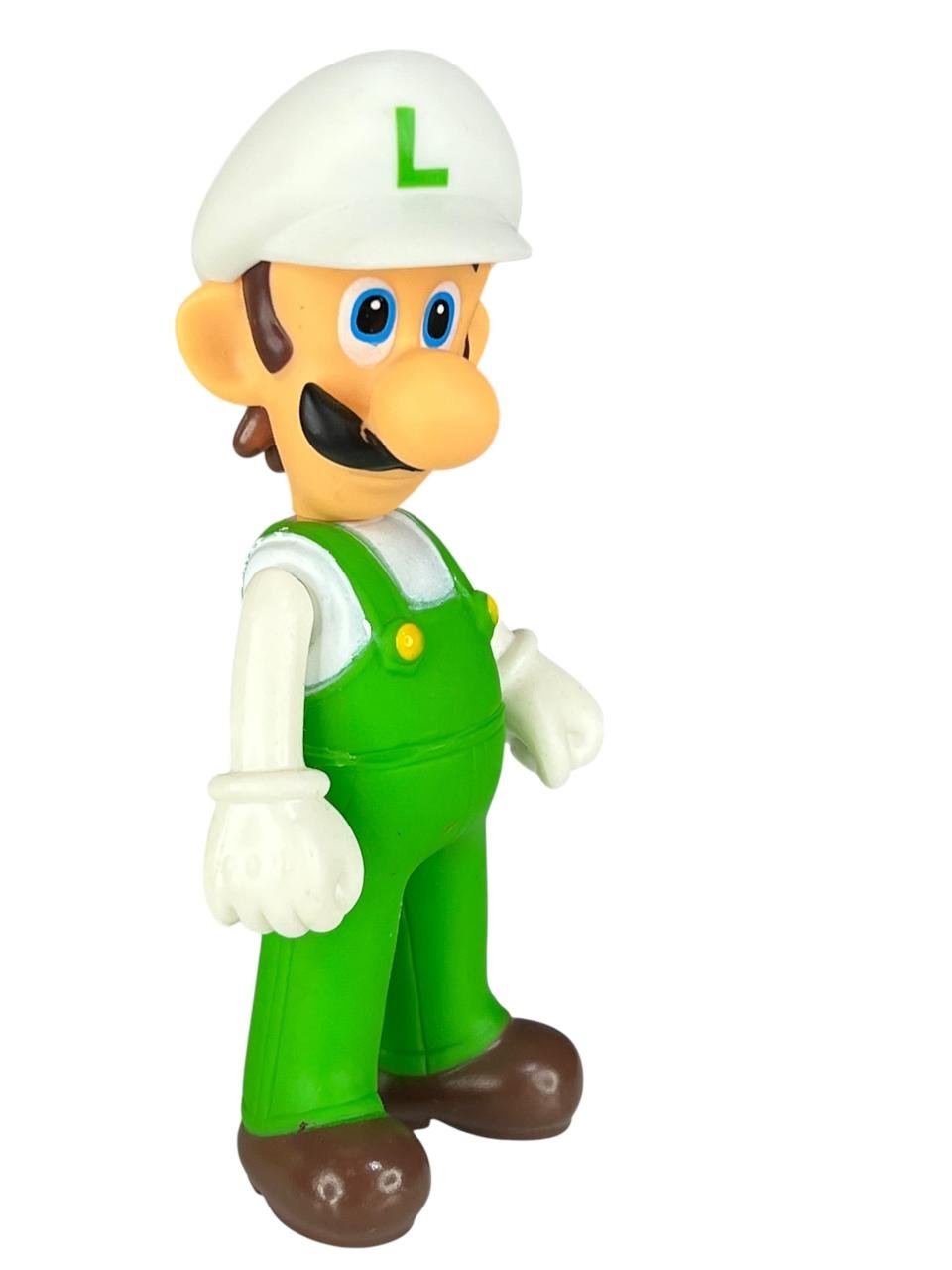 Figura Luigi Gorro Blanco 14cm Mario Bros - Imagen 2