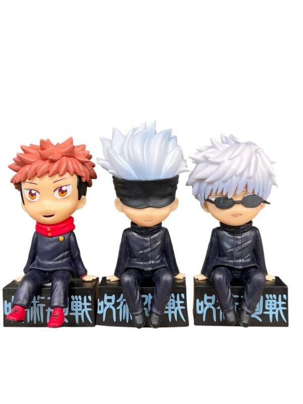Figura De Jujutsu Kaisen Itadori, Yuji Satoru, Gojo Sentados