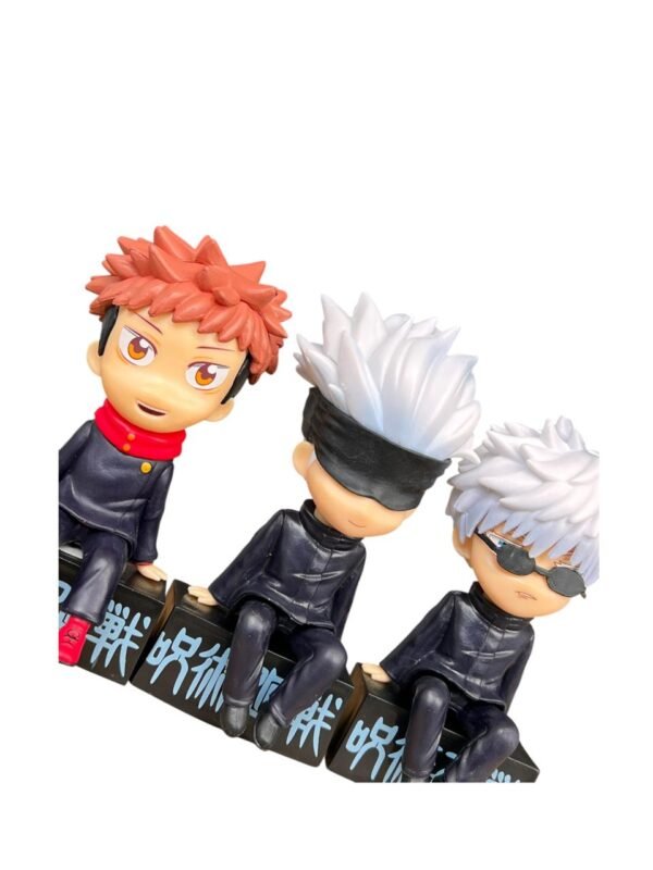 Figura De Jujutsu Kaisen Itadori, Yuji Satoru, Gojo Sentados - Imagen 3