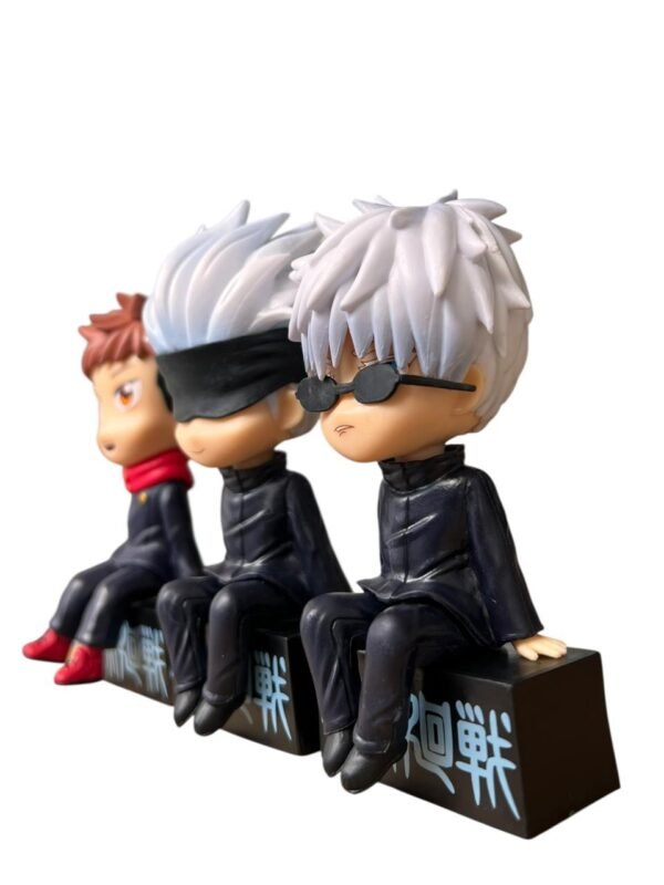Figura De Jujutsu Kaisen Itadori, Yuji Satoru, Gojo Sentados - Imagen 2