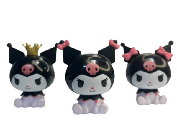 Figura Anime -  3 Figuras -kuromi, Sentada 9cm - Imagen 2