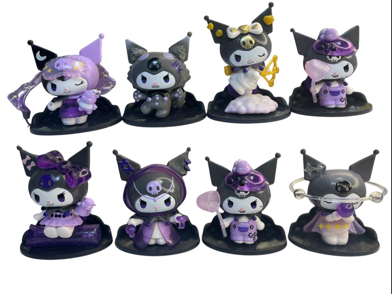 Figura Anime 9 Piezas De Sanrio Kuromi Moradas 9cm