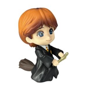 Mini  Figura Ron Weasley Con Escoba 9cm  Harry Potter