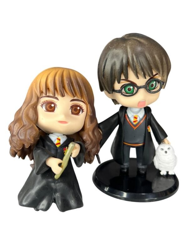 Figura Set X6 Con Escoba Y Base Negra Harry Potter Cabezones - Imagen 5