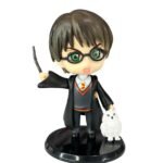 Mini  Figura  Harry Potter Con Búho 9cm Cabezón