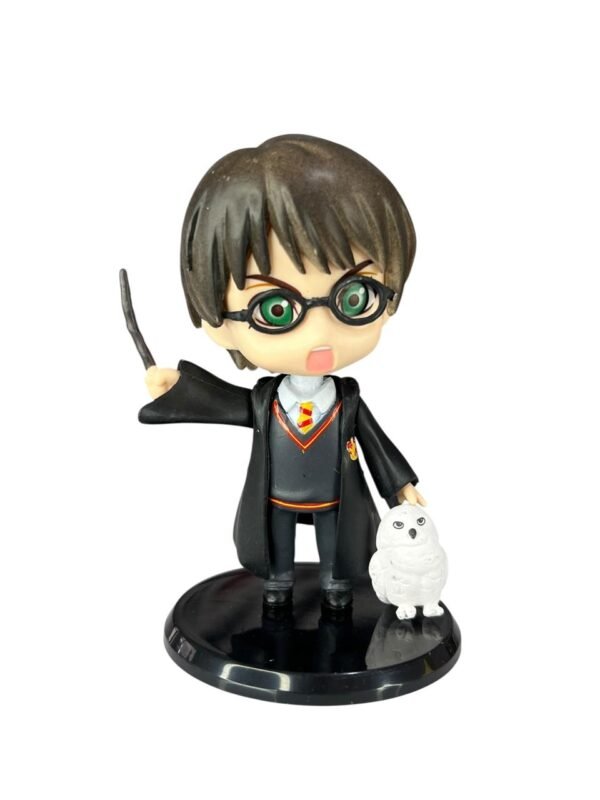 Mini  Figura  Harry Potter Con Búho 9cm Cabezón
