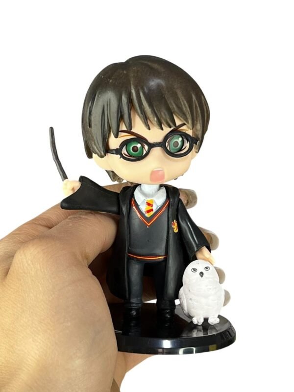 Mini  Figura  Harry Potter Con Búho 9cm Cabezón - Imagen 2