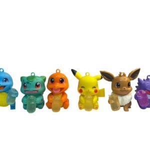 Figura Anime De Pokemon Pikachu Y Amigos Con Bebidas X6