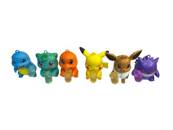 Figura Anime De Pokemon Pikachu Y Amigos Con Bebidas X6 - Imagen 3