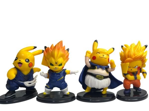 Figura Anime De Pokemon Pikachu Disfrazados De Dragon Ball - Imagen 3