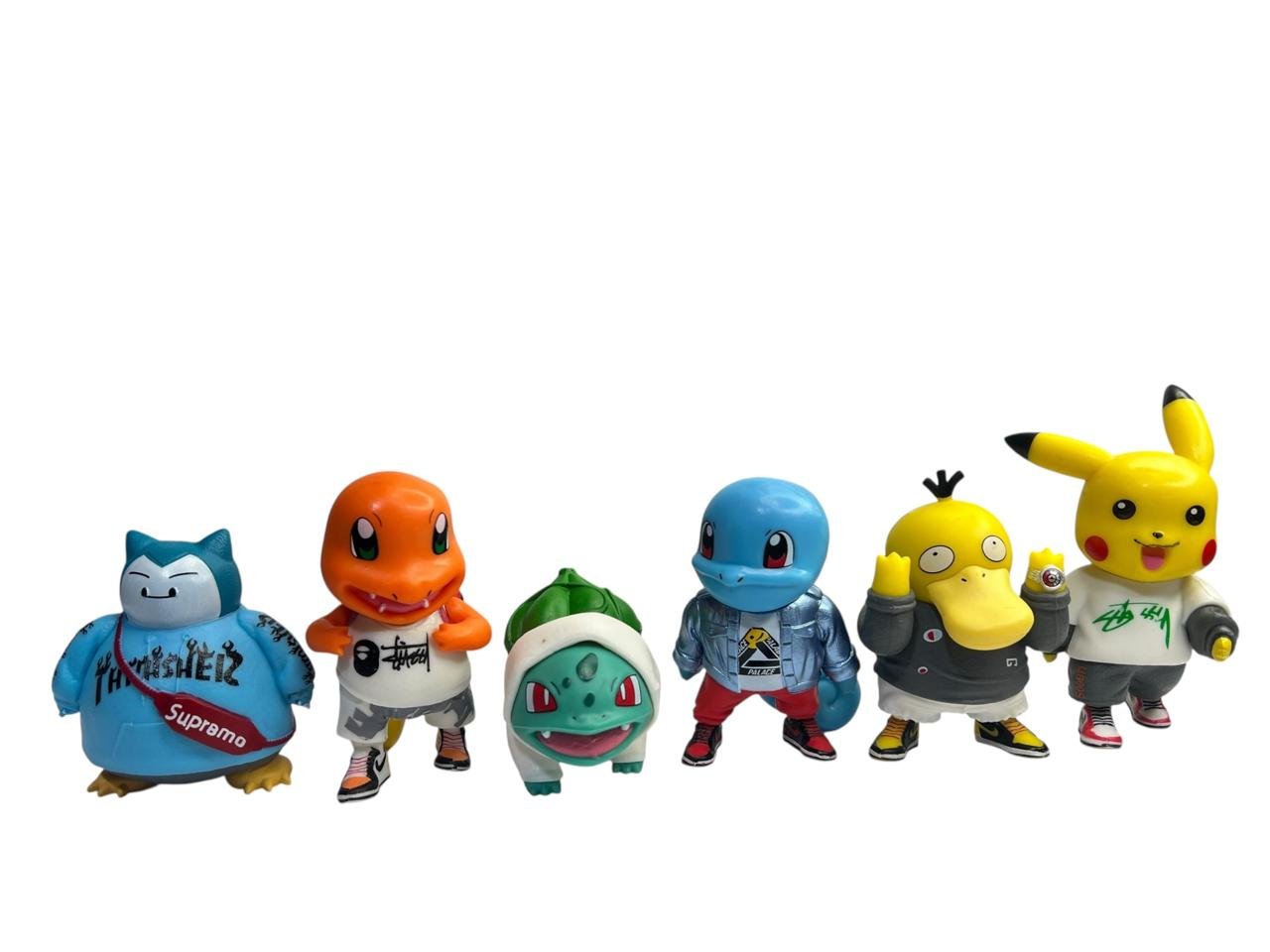 Figura Anime 6 Pezas De Pokemon Mega Greninja Ect De - 10cm