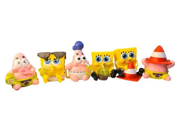 Figura De Bob Esponja Y Patricio 6 Unidades - Imagen 2