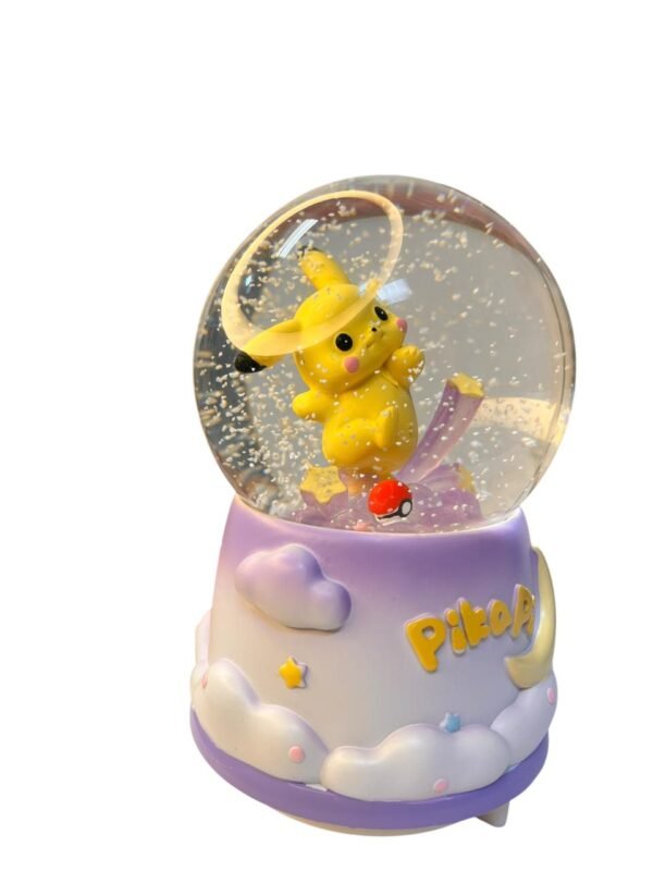 Bola De Cristal Tipo Lampara De Pikachu Feliz Pokemon - Imagen 2