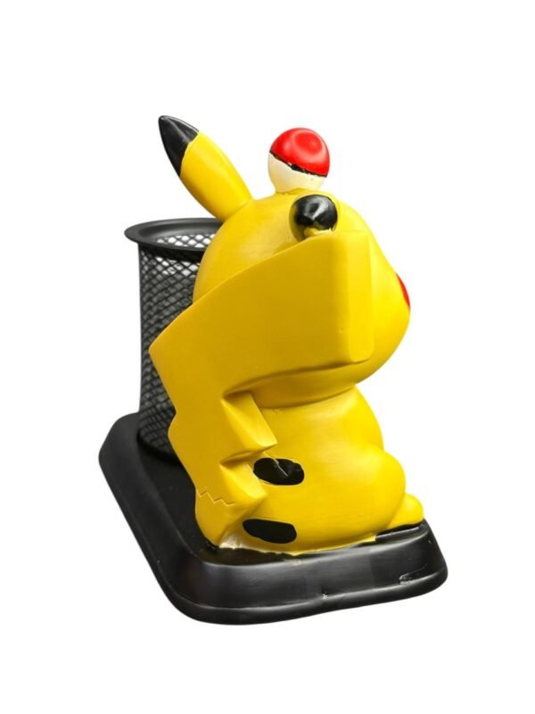 Porta Lapiz De Pikachu Feliz Con Los Ojos Cerrados  12cm - Imagen 2