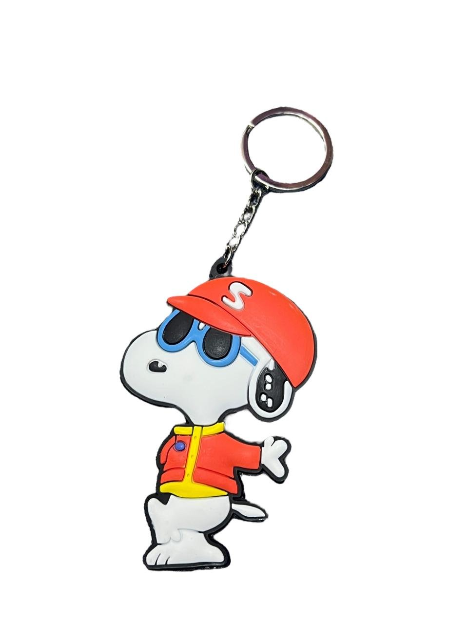 LLavero Goma Plano Snoopy Gorra