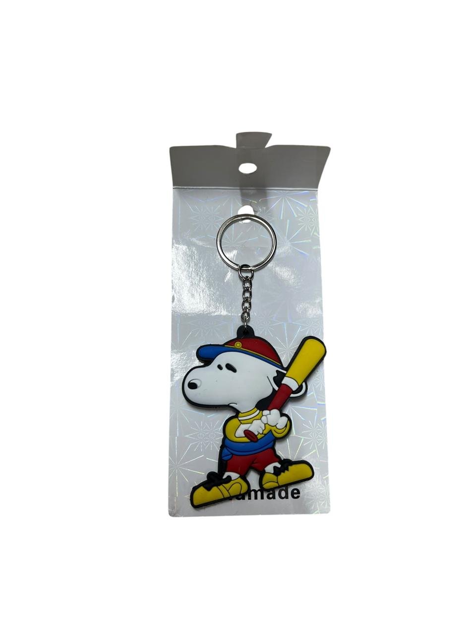 LLavero Goma Plano Snoopy Bate Beisbol - Imagen 3