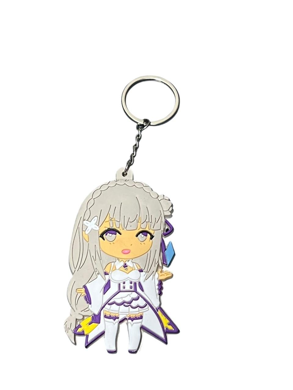 Llavero Goma Plano Emilia Re:zero