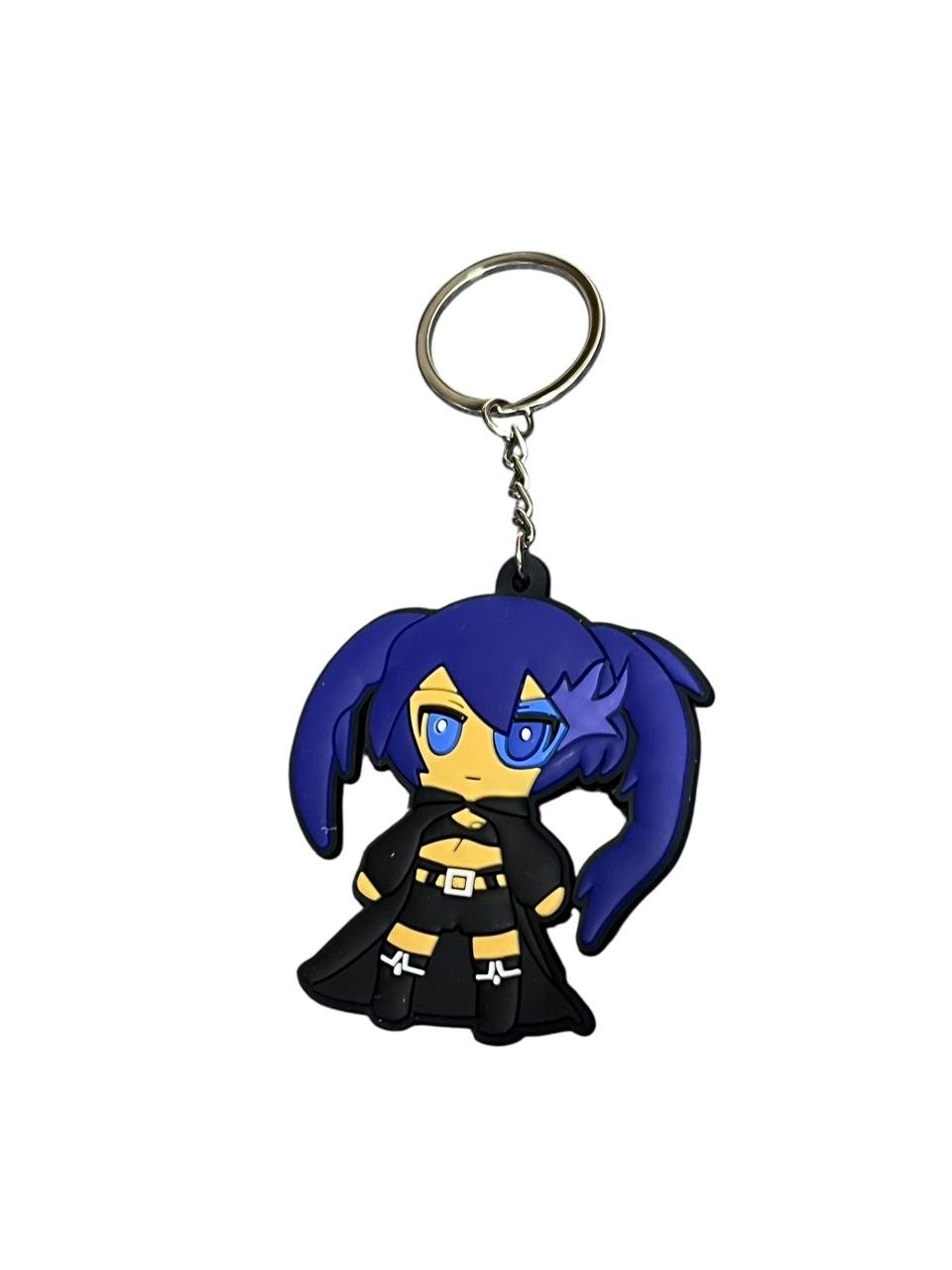 LLavero Goma Plano Black Rock Shooter