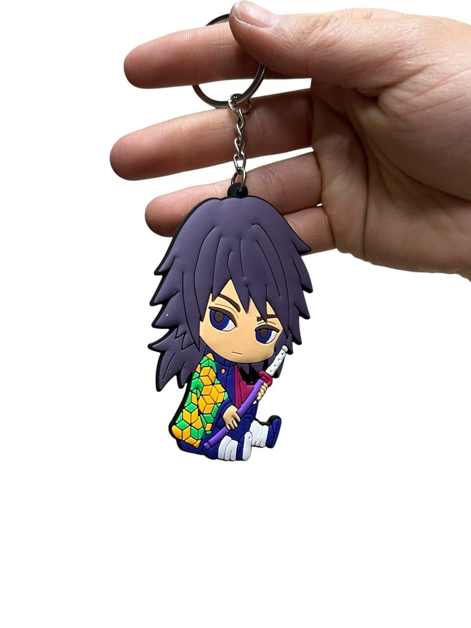 LLavero Goma Plano Tomioka Sentado Demon Slayer